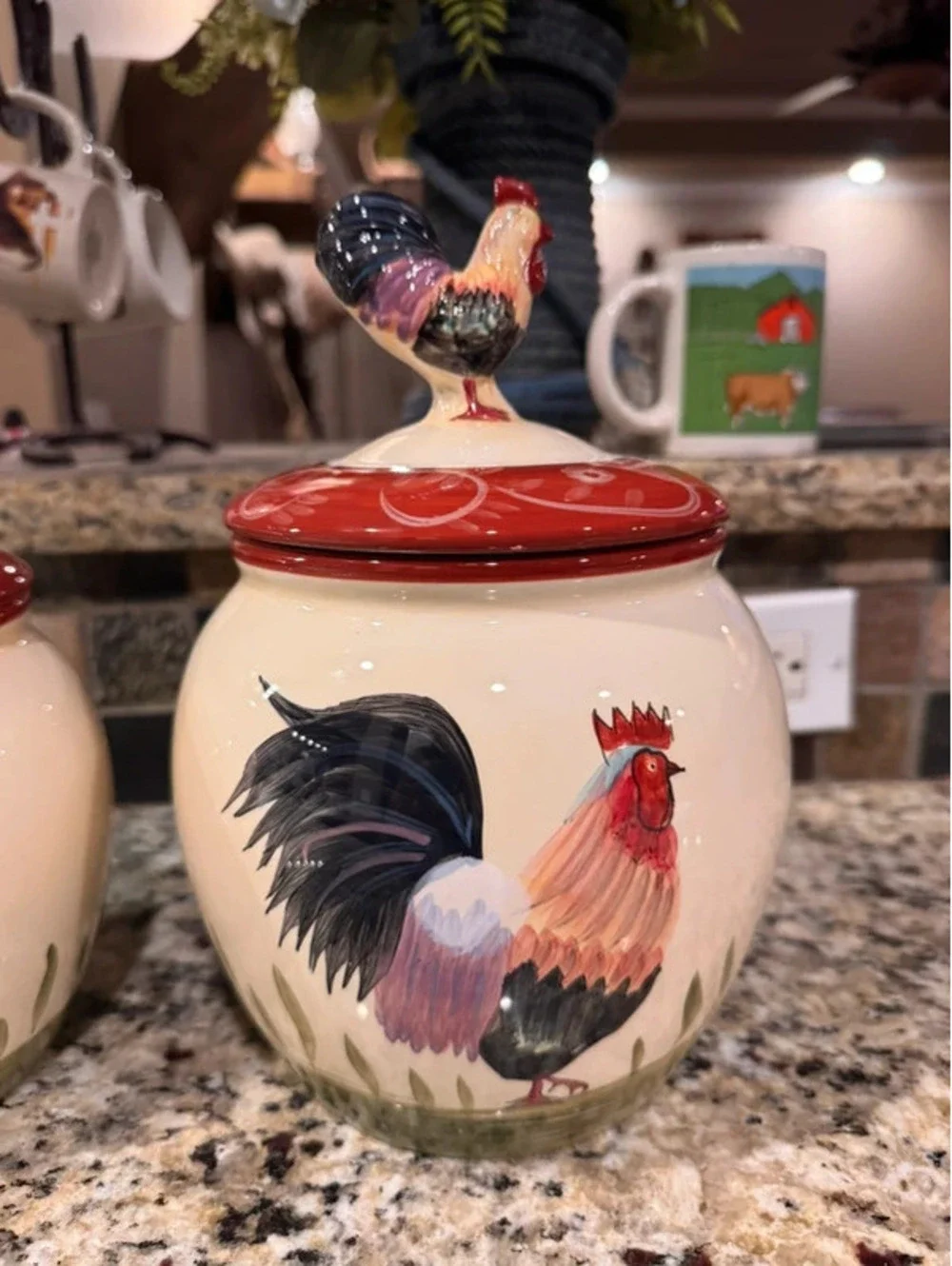 HOMCO rooster canister set
